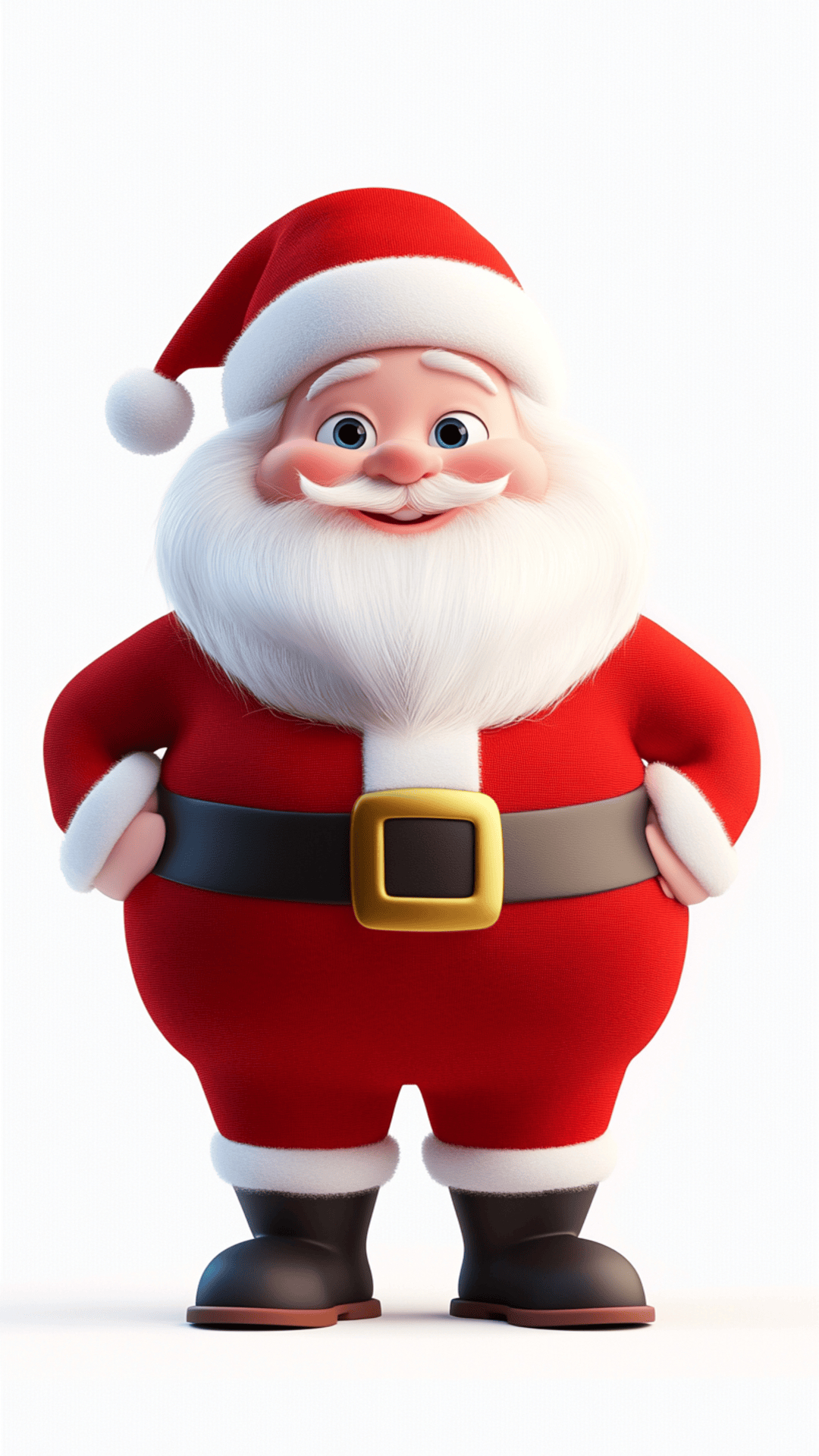 Cartoon Santa Claus with a cheerful expression