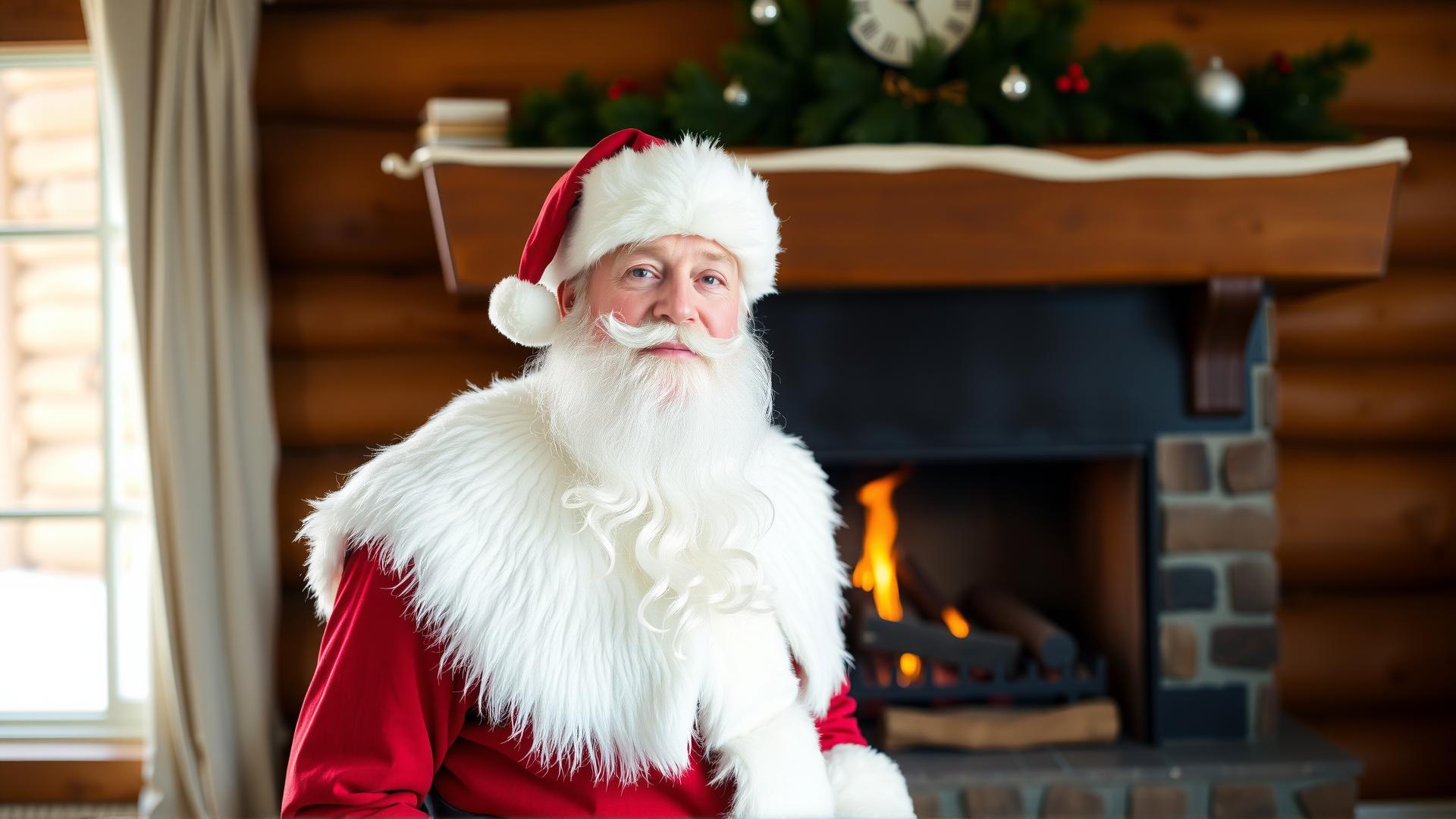 Santa Claus in a cozy indoor setting