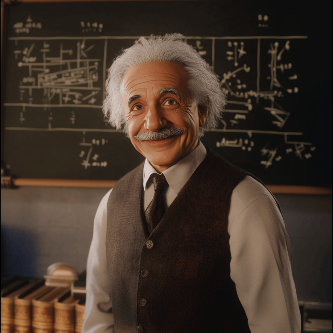 Elderly man with white hair and mustache in a suit