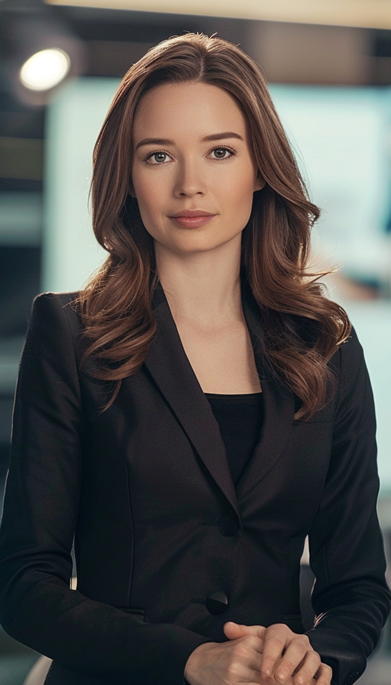 Young woman in a business suit