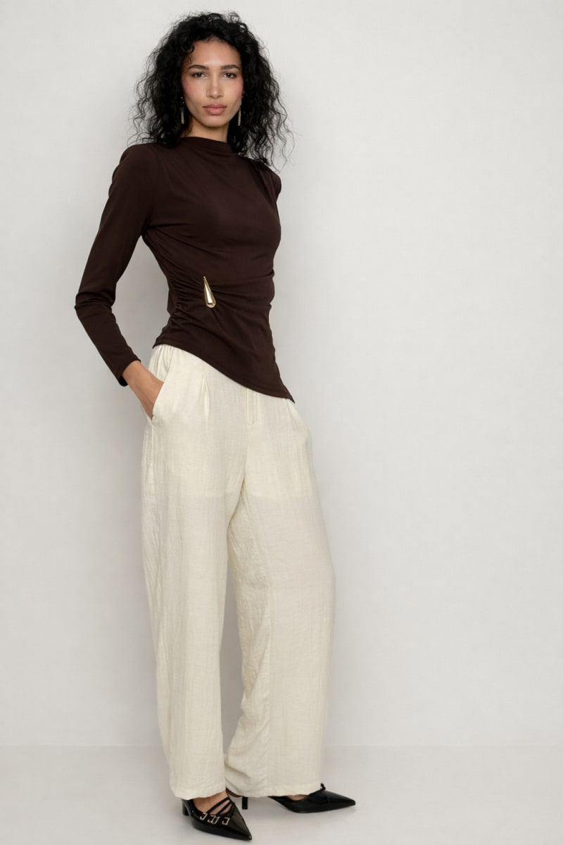 PANTALON LIN - Vue 4