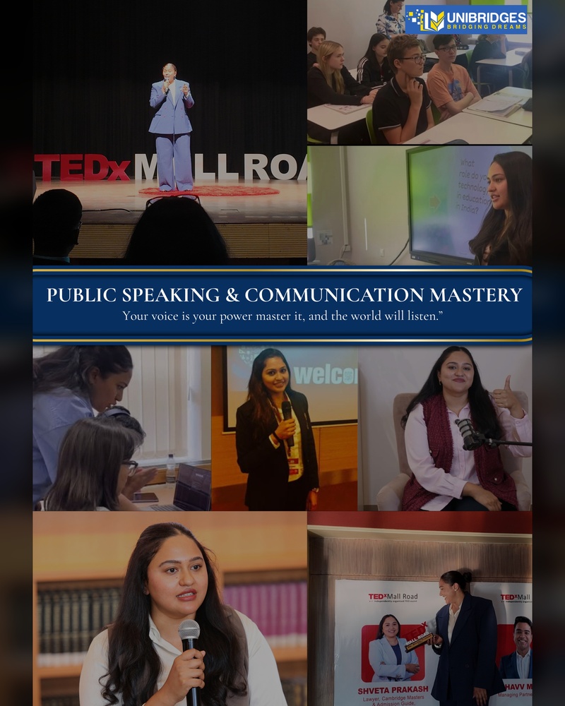 Confident student speaking