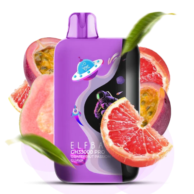 Одноразова Pod-система Elf Bar GH 33000 Pro Grapefruit Passion Guava (ГРЕЙПФРУТ МАРАКУЯ ГУАВА) від Elfbar - ELFBAR GH 33000 PRO | Купити в Україні | ELF PAR
