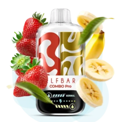 Одноразова Pod-система Elf Bar COMBO PRO 30000 Strawberry Banana (ПОЛУНИЦЯ БАНАН) від Elfbar - ELFBAR COMBO PRO 30000 | Купити в Україні | ELF PAR