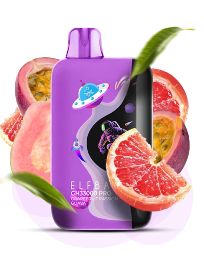Одноразова Pod-система Elf Bar GH 33000 Pro Grapefruit Passion Guava (ГРЕЙПФРУТ МАРАКУЯ ГУАВА) - оригінальний вейп від Elfbar Одноразова Pod-система Elf Bar GH 33000 Pro Grapefruit Passion Guava (ГРЕЙПФРУТ МАРАКУЯ ГУАВА) ві...