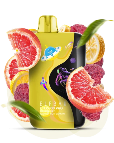 Одноразова Pod-система Elf Bar GH 33000 Pro Raspberry Grapefruit Lemon (ГРЕЙПФРУТ МАЛИНА ЛИМОН) - оригінальний вейп від Elfbar Одноразова Pod-система Elf Bar GH 33000 Pro Raspberry Grapefruit Lemon (ГРЕЙПФРУТ МАЛИНА ЛИМОН) в...