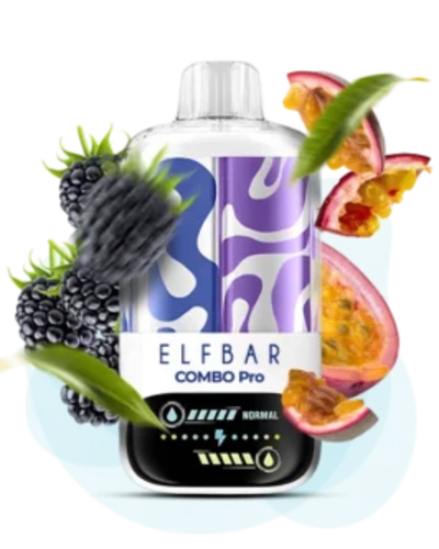 Одноразова Pod-система Elf Bar COMBO PRO 30000 Blackberry Passionfruit (ЧОРНИЦЯ МАРАКУЙЯ) - оригинальный вейп от Elfbar Одноразова Pod-система Elf Bar COMBO PRO 30000 Blackberry Passionfruit (ЧОРНИЦЯ МАРАКУЙЯ) від Elf...