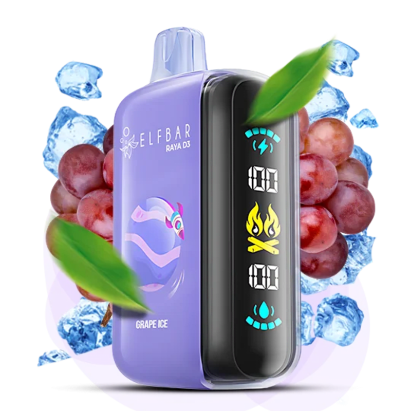 Одноразовая Pod-система Elf Bar RAYA D3 25000 Grape Ice (ВИНОГРАД ЛЕД)