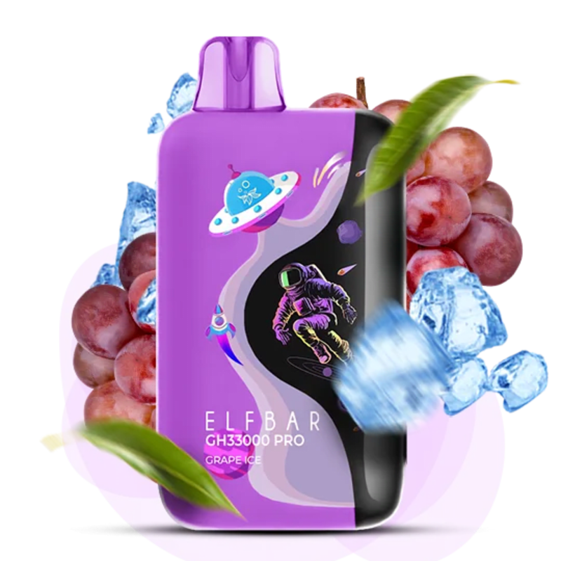 Одноразова Pod-система Elf Bar GH 33000 Pro Grape Ice (ВИНОГРАД ЛІД) - Elfbar Одноразовая Pod-система Elf Bar GH 33000 Pro Grape Ice (ВИНОГРАД ЛЕД)