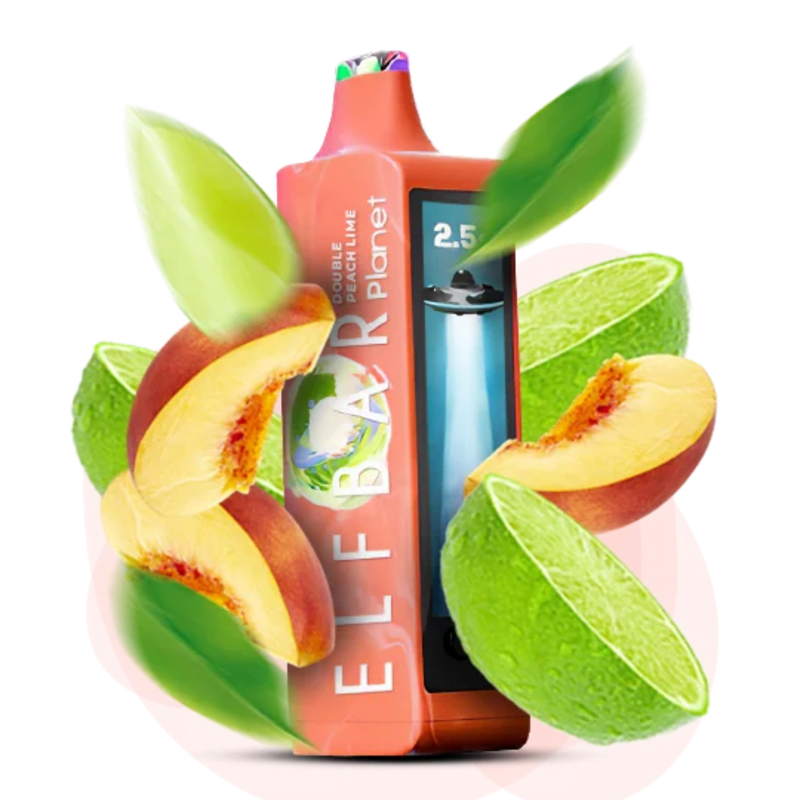 Одноразова Pod-система Elf Bar Planet 25000 Double Peach Lime (ПЕРСИК ЛАЙМ)