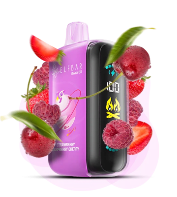 Одноразова Pod-система Elf Bar RAYA D3 25000 Strawberry Raspberry Cherry (ПОЛУНИЦЯ МАЛИНА ВИШНЯ)