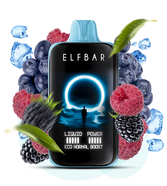 Одноразова Pod-система Elf Bar 40000 Moon Night Blue Razz Ice (БЛАКИТНА МАЛИНА ЛІД)