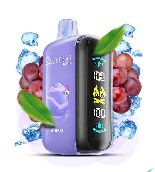 Одноразова Pod-система Elf Bar RAYA D3 25000 Grape Ice (ВИНОГРАД ЛІД)
