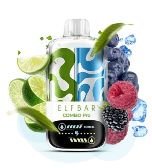 Одноразова Pod-система Elf Bar COMBO PRO 30000 Lime Blue Razz (ЛАЙМ БЛАКИТНА МАЛИНА)