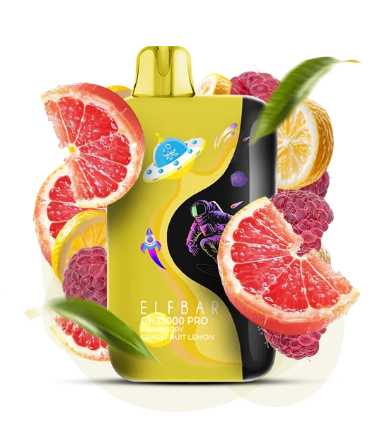 Одноразова Pod-система Elf Bar GH 33000 Pro Raspberry Grapefruit Lemon (ГРЕЙПФРУТ МАЛИНА ЛИМОН)