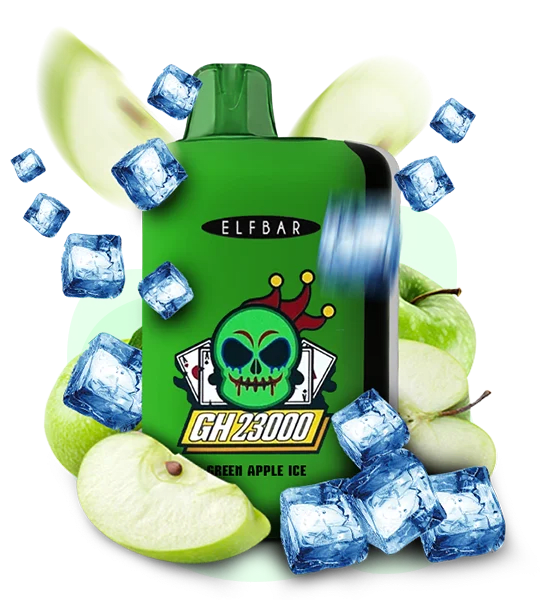 Одноразова Pod-система Elf Bar GH 23000 Green Apple Ice (ЗЕЛЕНЕ ЯБЛУКО ЛІД)