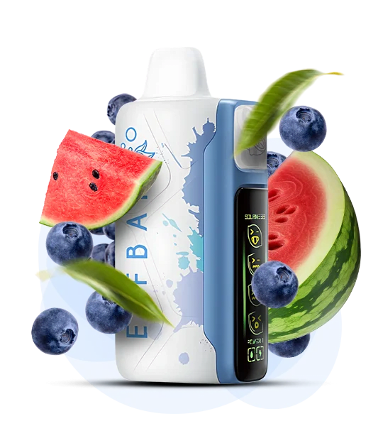 Одноразова Pod-система Elf Bar Sour King 30000 Blueberry Watermelon (КАВУН ЧОРНИЦЯ КИСЛИЙ)