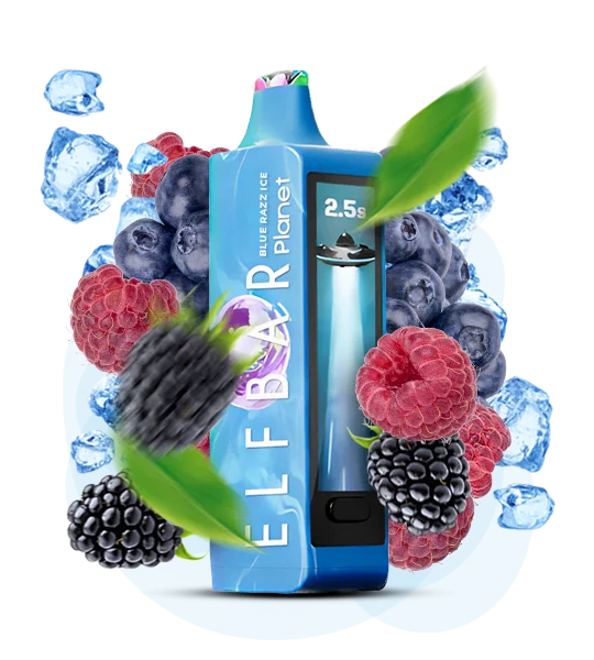 Одноразова Pod-система Elf Bar Planet 25000 Blue Razz Ice (БЛАКИТНА МАЛИНА ЛІД)