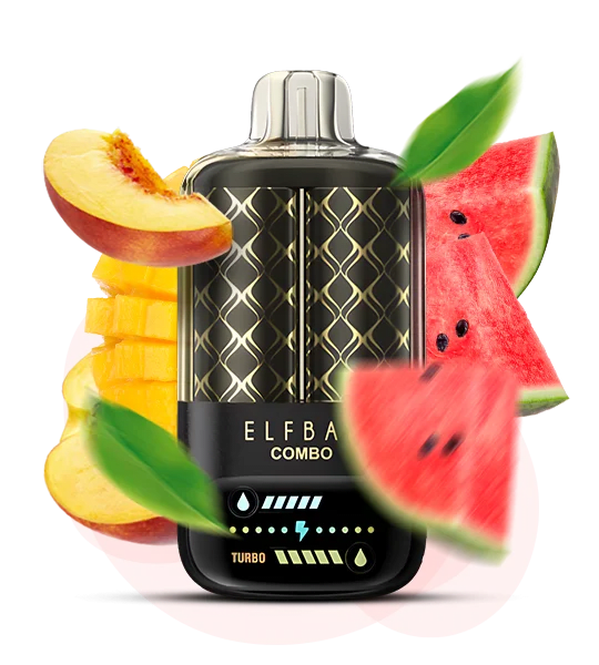 Одноразова Pod-система Elf bar COMBO 20 000 – 25 000 Peach Mango &  Watermelon (КАВУН ПЕРСИК МАНГО)