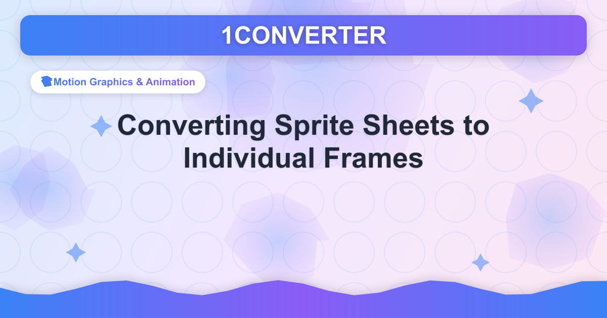 Conversion des feuilles de sprites en images individuelles - Related article