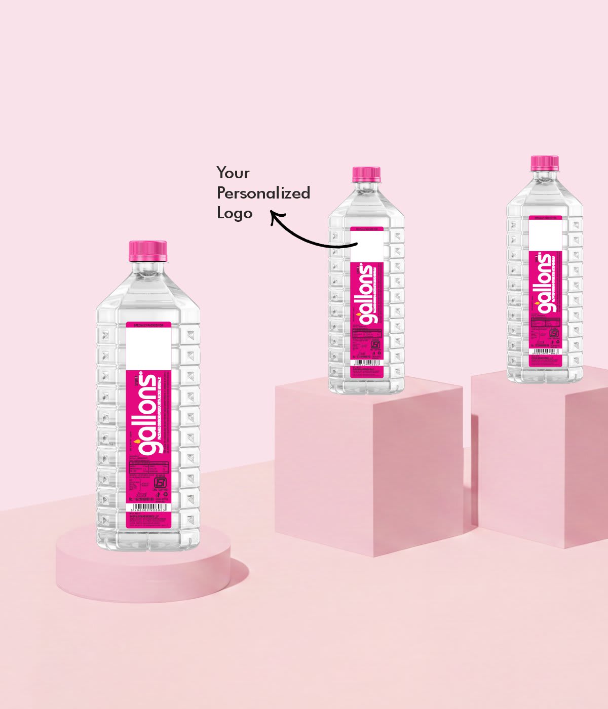 Personalised Gallons bottle with custom branding