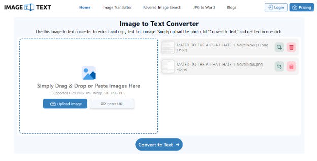 How to Convert an Image to Text on the Web2