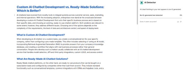 Custom AI Chatbot Development vs