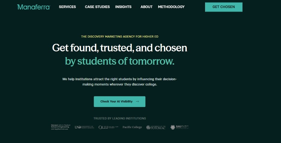 Best GEO Agencies for Higher Education 1