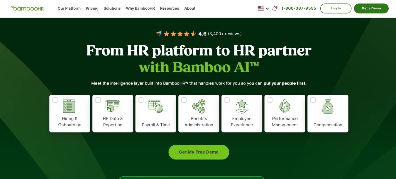 BambooHR  Best for US rooted teams wanting a simple HRIS