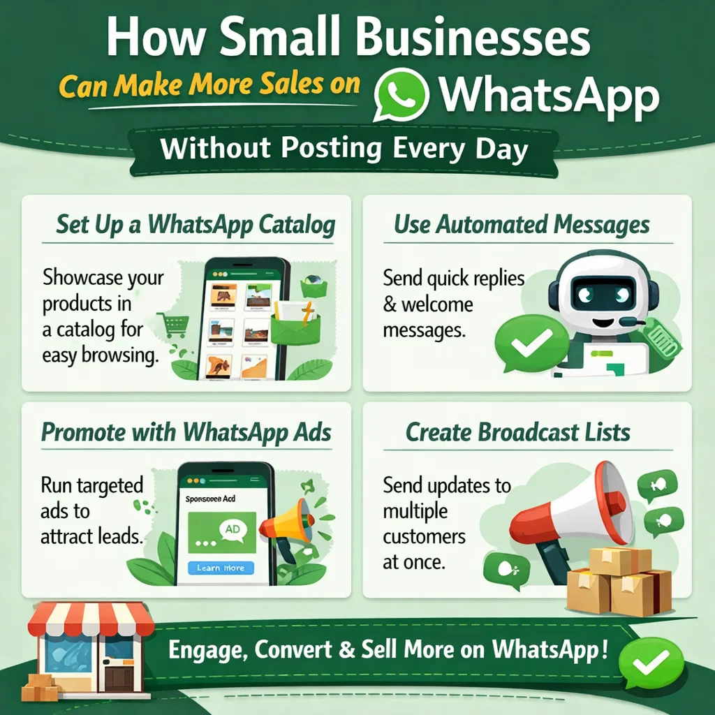 How Small Businesses Can Make More Sales on WhatsApp Without Posting Every Day
