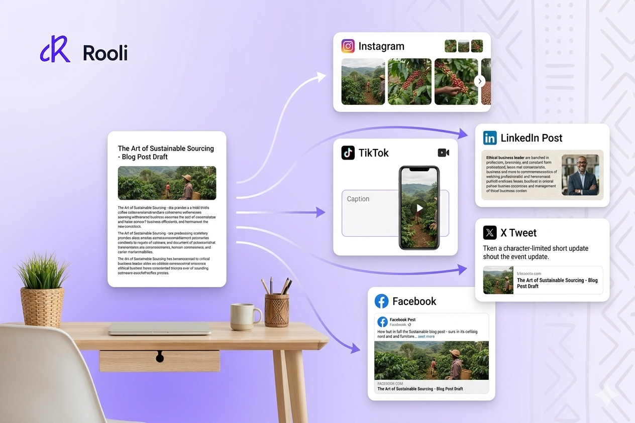 Content Repurposing in Rooli: Turn One Blog Post Into a Week of Social Content