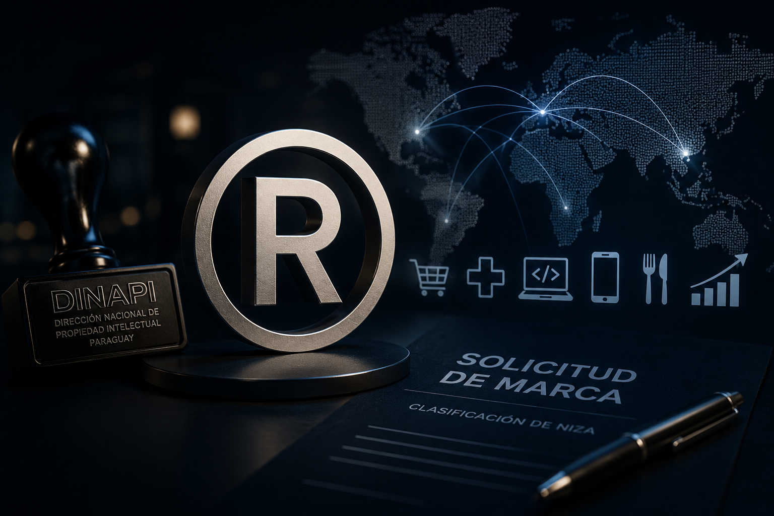Comercio y salud lideraron las solicitudes de marcas ante DINAPI en mayo