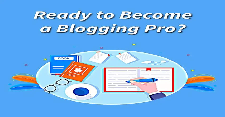 Ready to Become a Blogging Pro? Notebook, coffee, and hand writing at desk