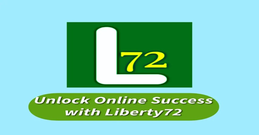 Liberty72 About Me Logo of Liberty72 with the tagline "Unlock Online Success with Liberty72