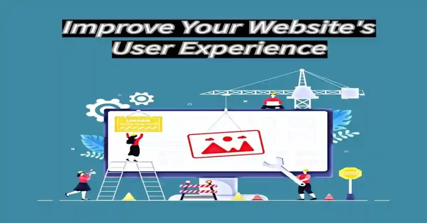 Website under maintenance with people adjusting design elements and tools