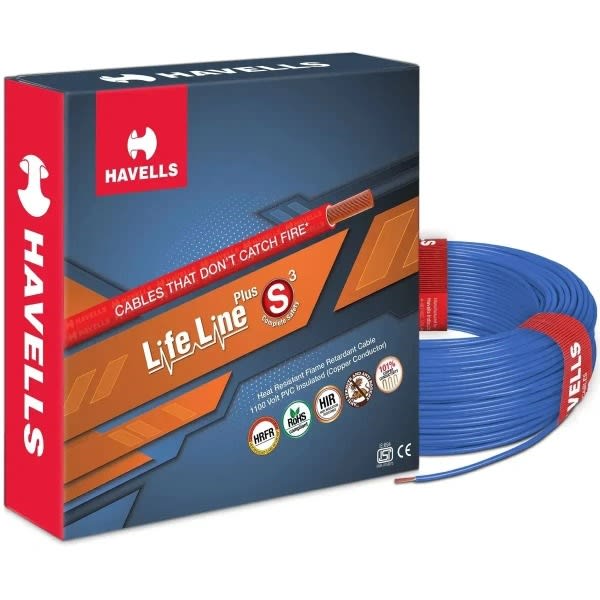 Havells 4.0 sq mm Copper Cable-90mtrs bundel – Blue · Blue