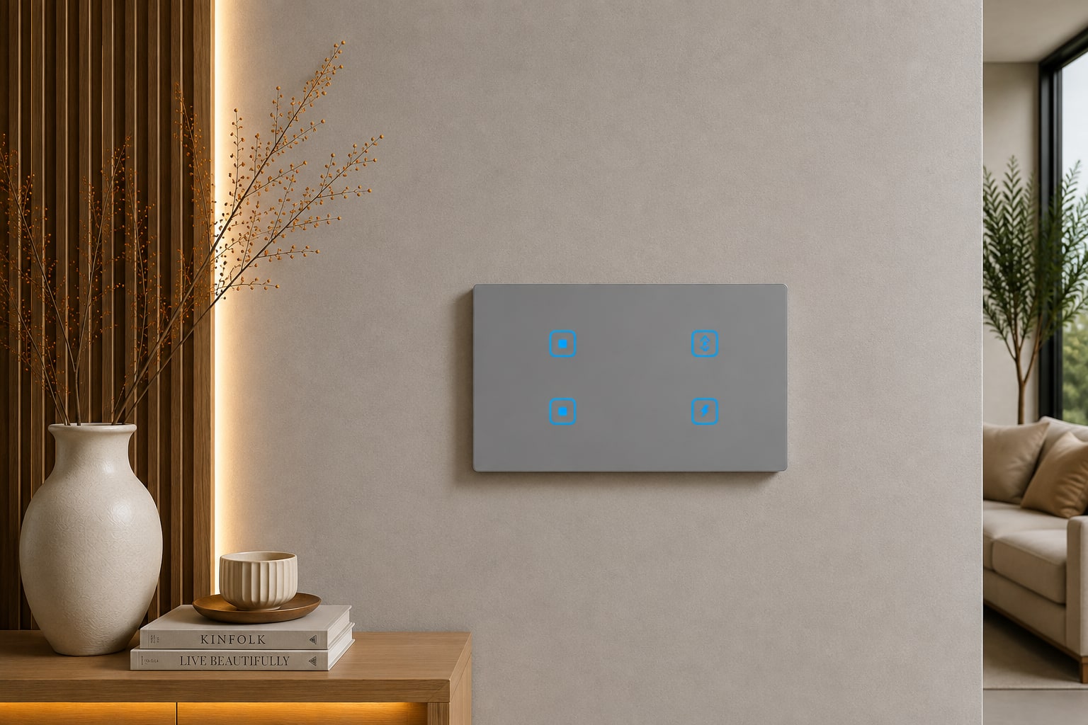 "Touch 4 Switch -4M-Acrylic – Grey