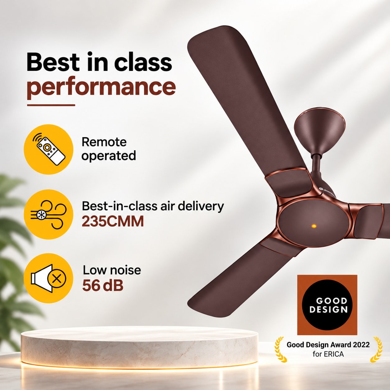 Erica Nuvo Remote -1200MM – Umber Brown