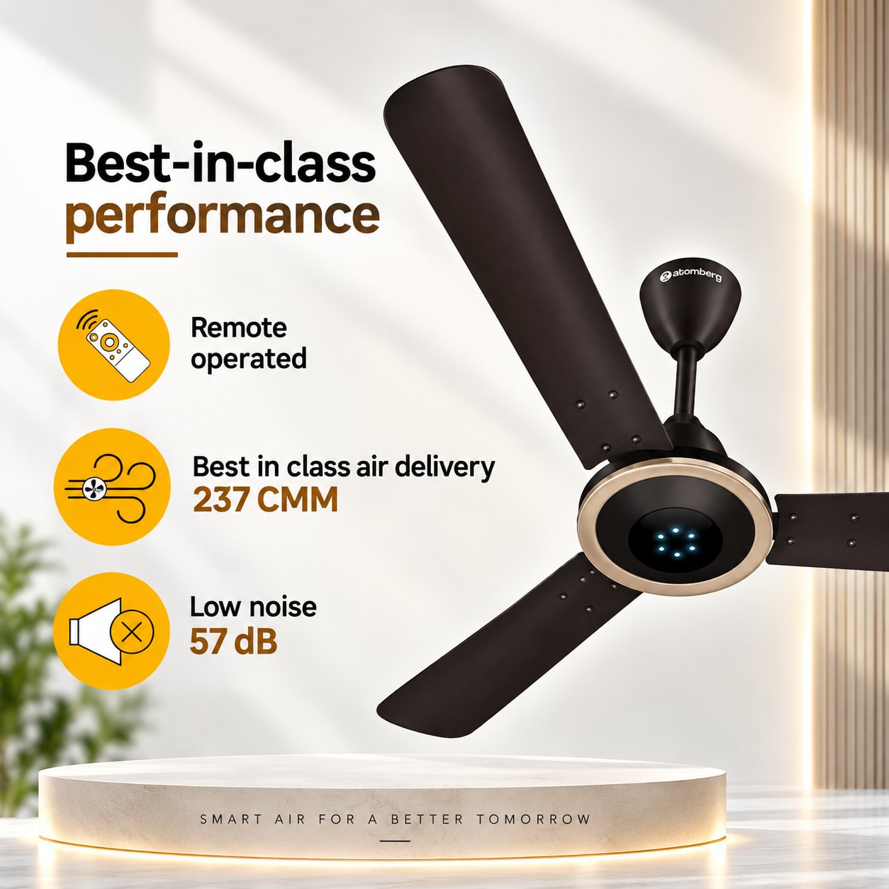 Erica Meta Remote-1230MM – Blaze Brown