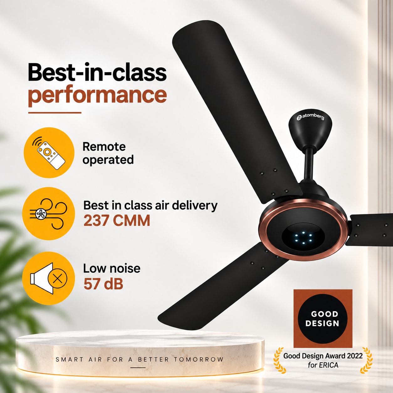 Erica Meta Remote-1230MM – Midnight Black