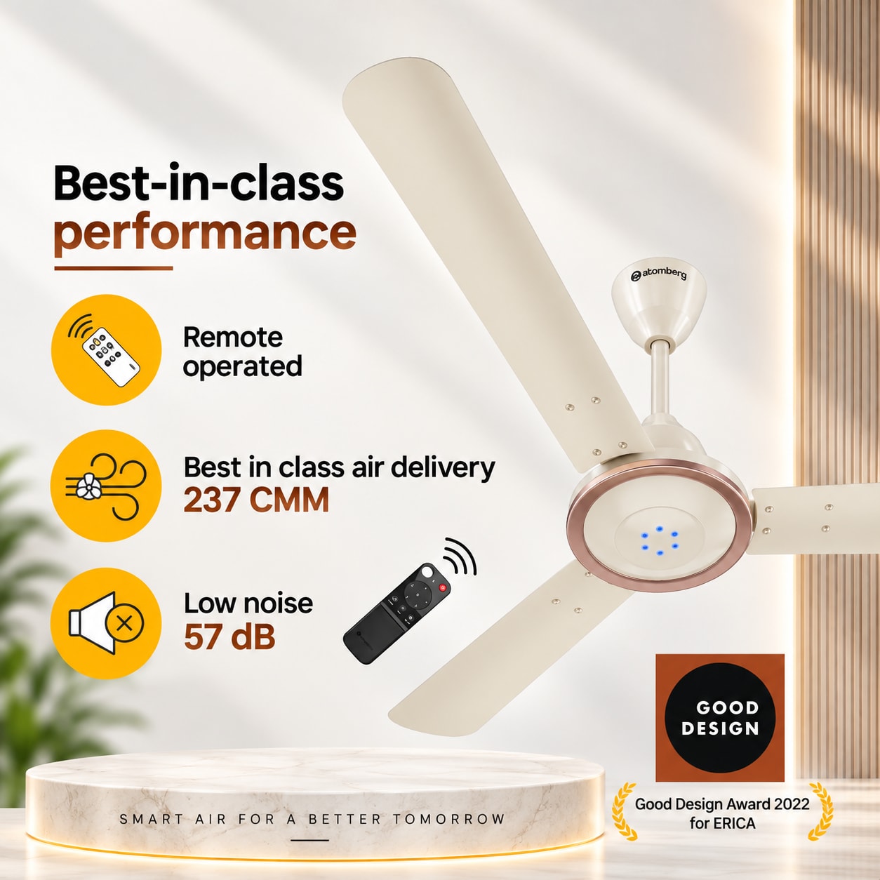 Erica Meta Remote-1230MM – Seasand Ivory