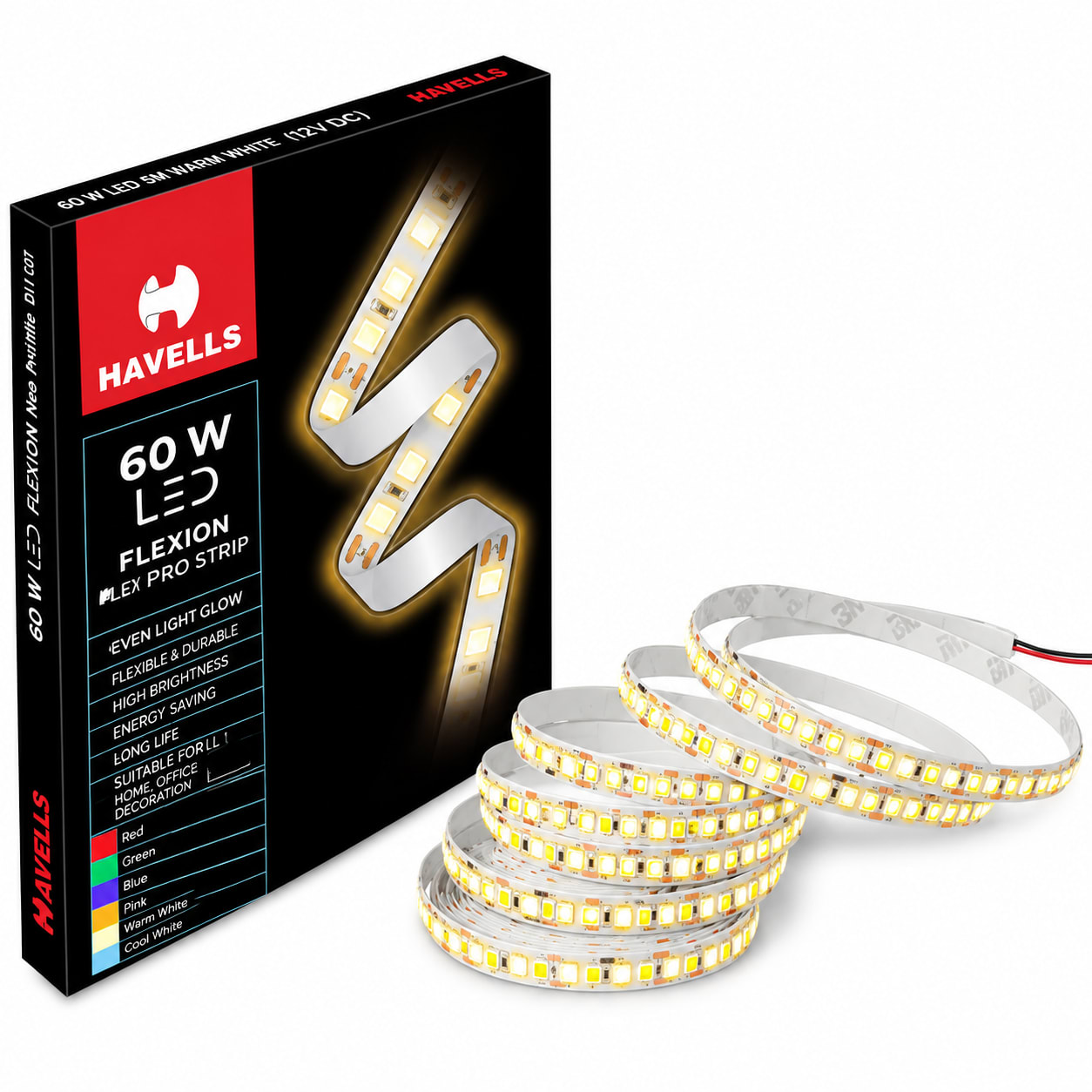 60W Neo Profile Strip 240 LED 5 Meter – Warm White