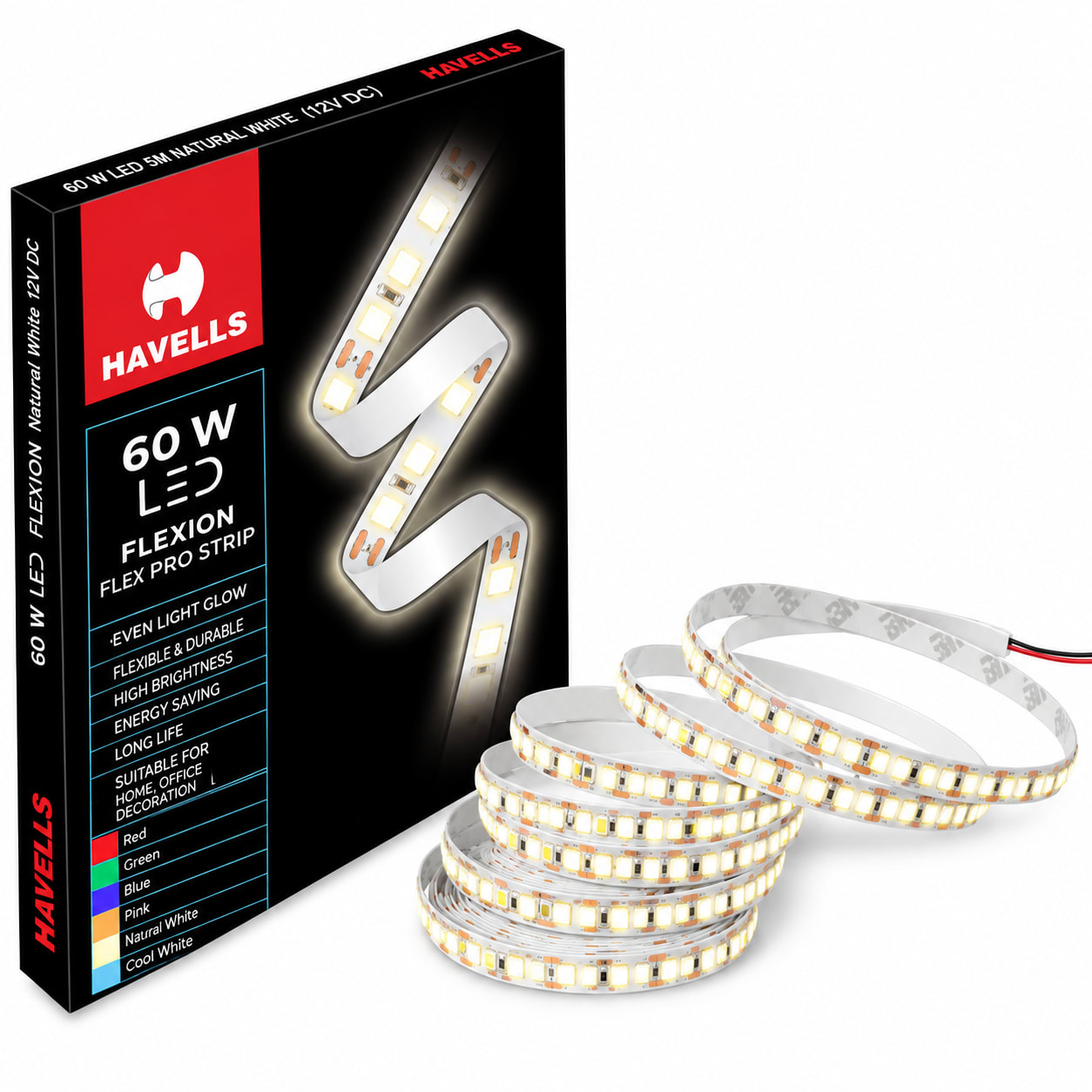 60W Neo Profile Strip 240 LED 5 Meter – Natural White