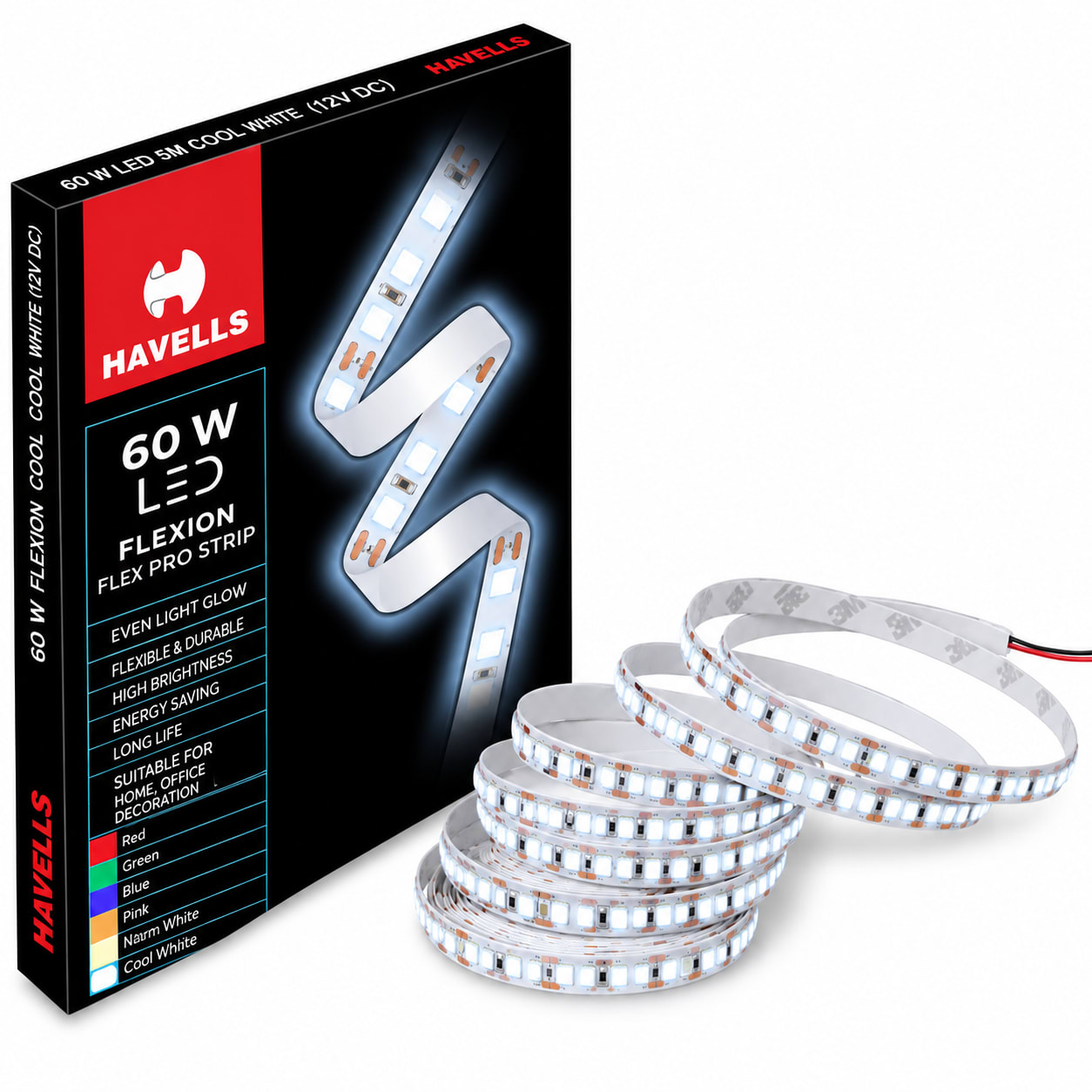 60W Neo Profile Strip 240 LED 5 Meter – Cool White
