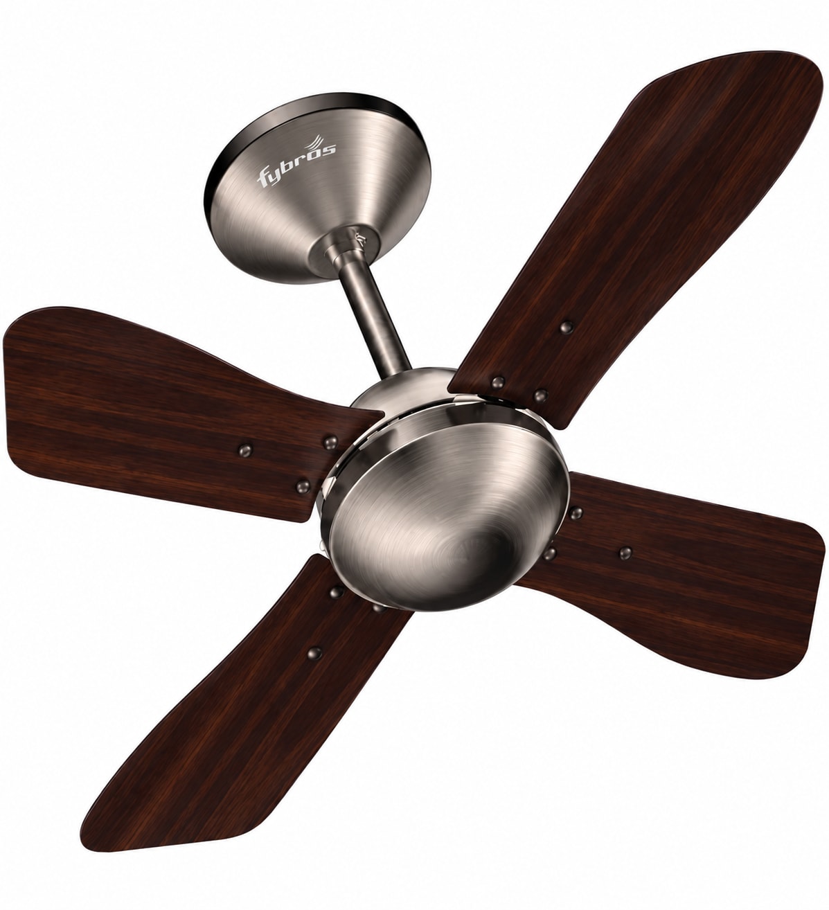 Stella Fan – Antique Silver Dark Wood