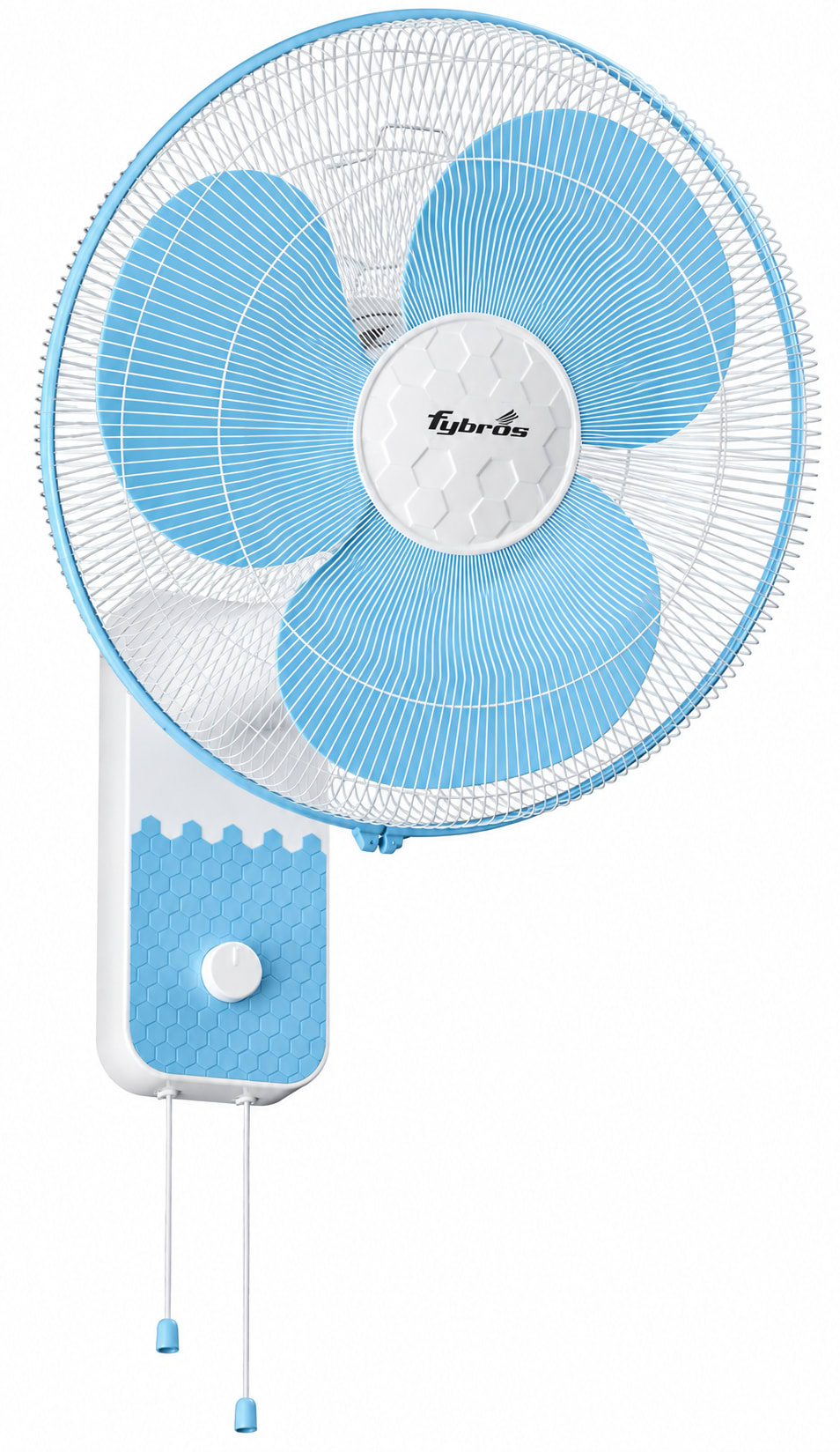 QIRO Wall Fan – White Icy Blue