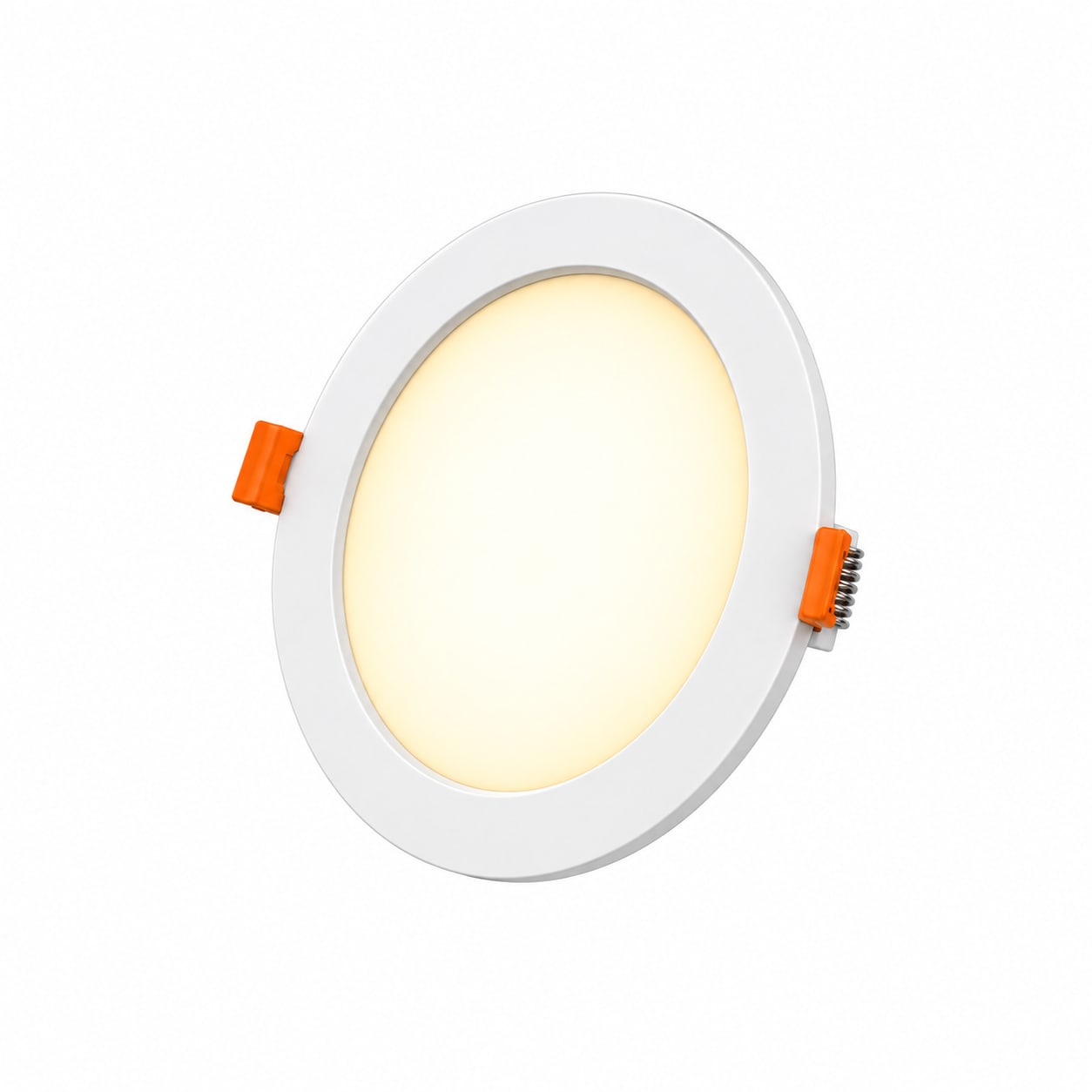 6W Wave Ultra Slim Panel Round Light  – Warm White