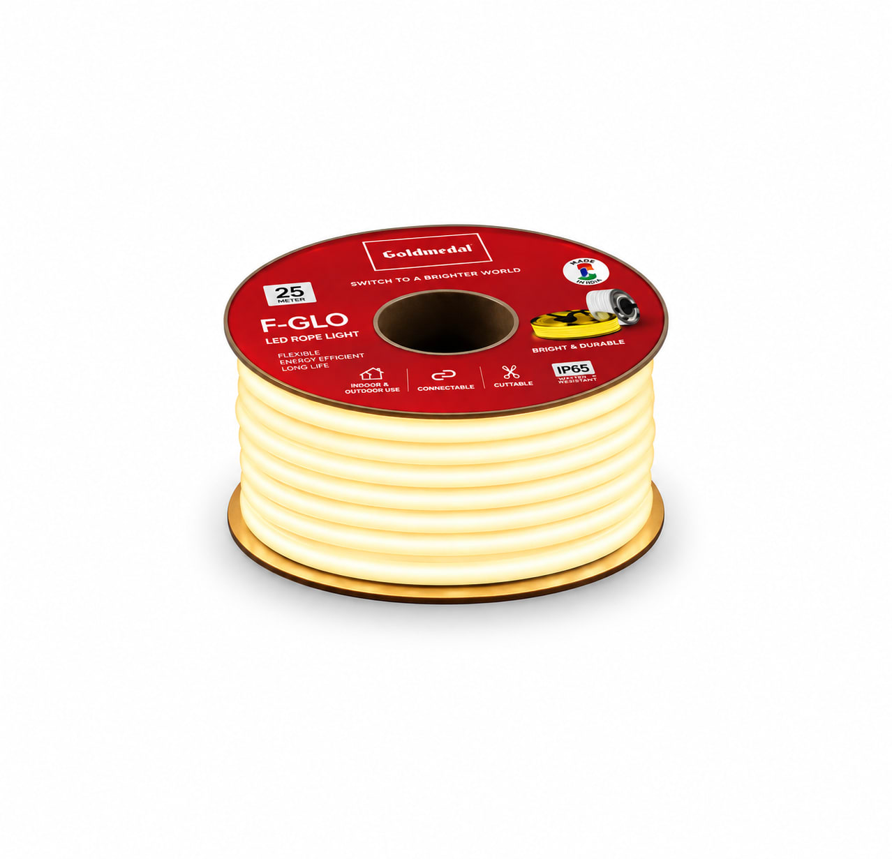 10W F-Glo Silicon Rope Light  – Warm White