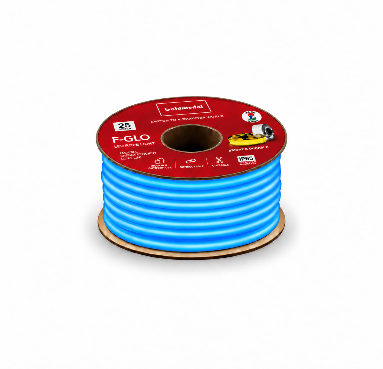 10W F-Glo Silicon Rope Light  – Blue