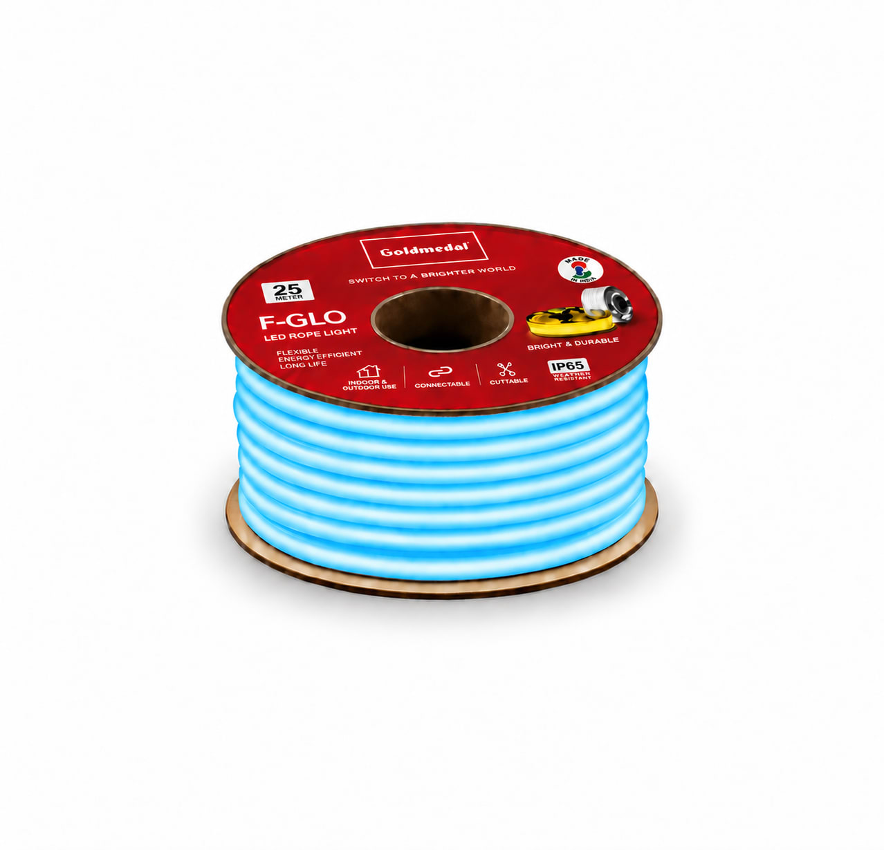 10W F-Glo Silicon Rope Light  – Ice Blue